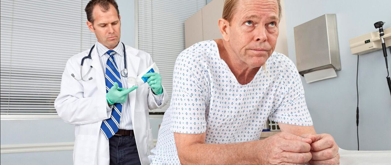 Patient with prostatitis in provocal